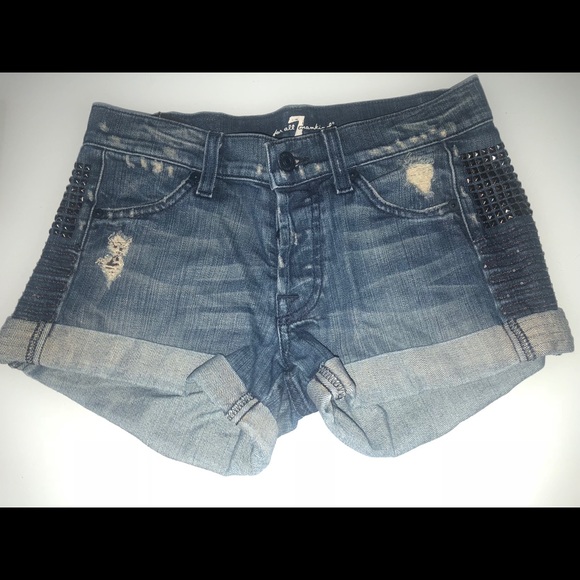 7 For All Mankind Denim Shorts - Picture 1 of 5